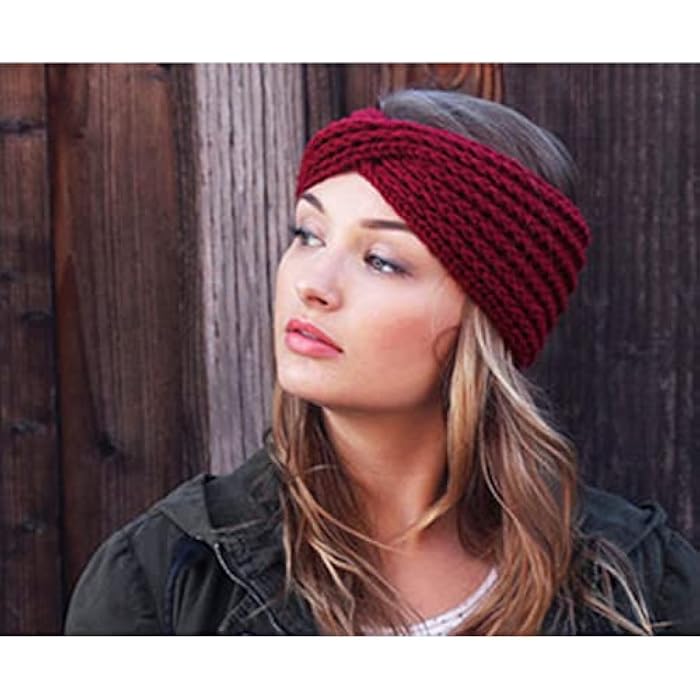 DRESHOW 6 Pack Crochet Turban Headband for Women Warm Bulky Crocheted Headwrap - Image 4